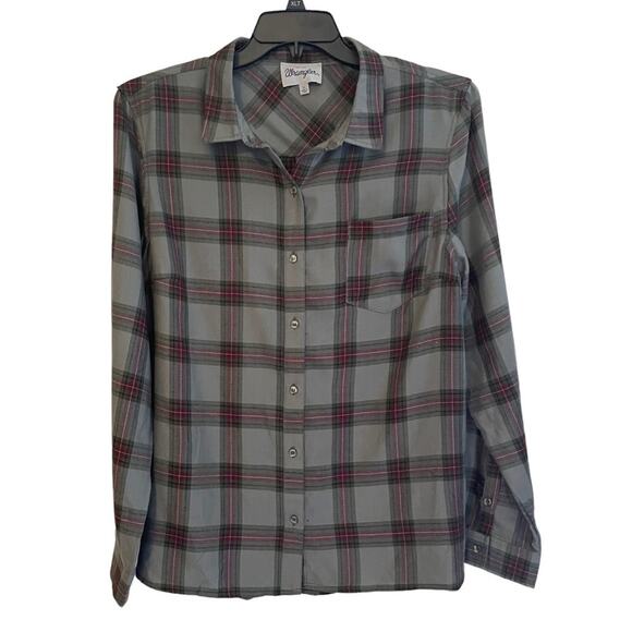 Wrangler Grey Plaid Flannel Shirt NEW‎ XL - Picture 1 of 6